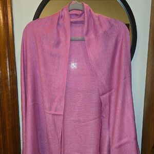 D&G Pashmina Scarf - 70% Cashmere 30% Silk - Vibrant Pink Wrap